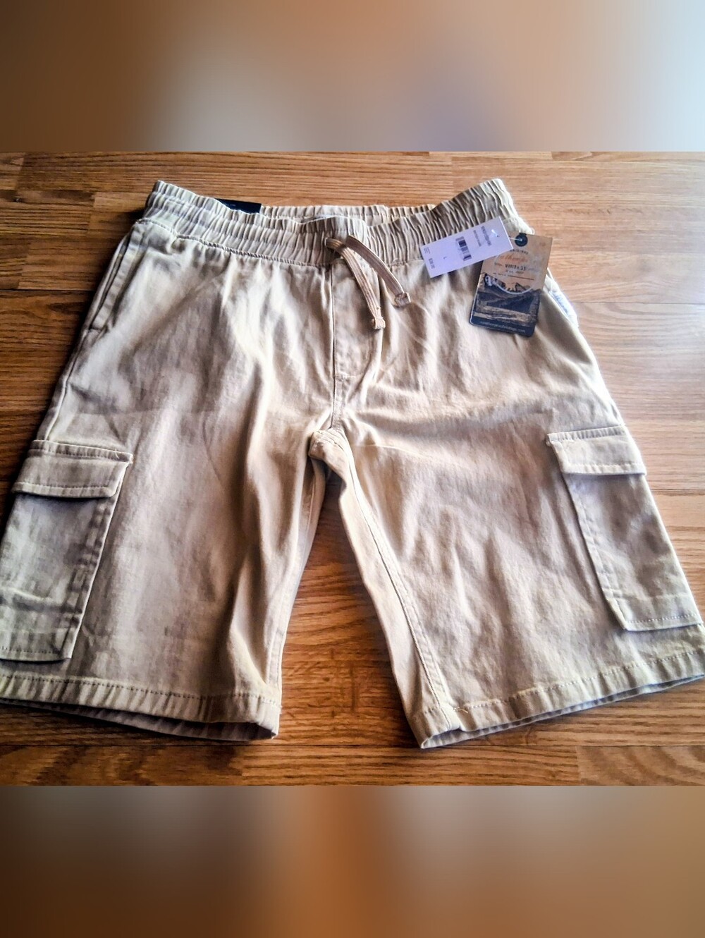 NWT Weatherproof Vintage Brand Boys Khaki Cargo  Shorts,sz Lg, MRSP $38